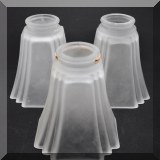 D16. Set of 3 Art Deco style vintage glass shades. - $18 for the set 